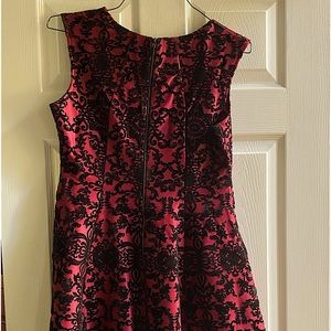 Red and black cocktail dress.  Size 10P.  Never worn